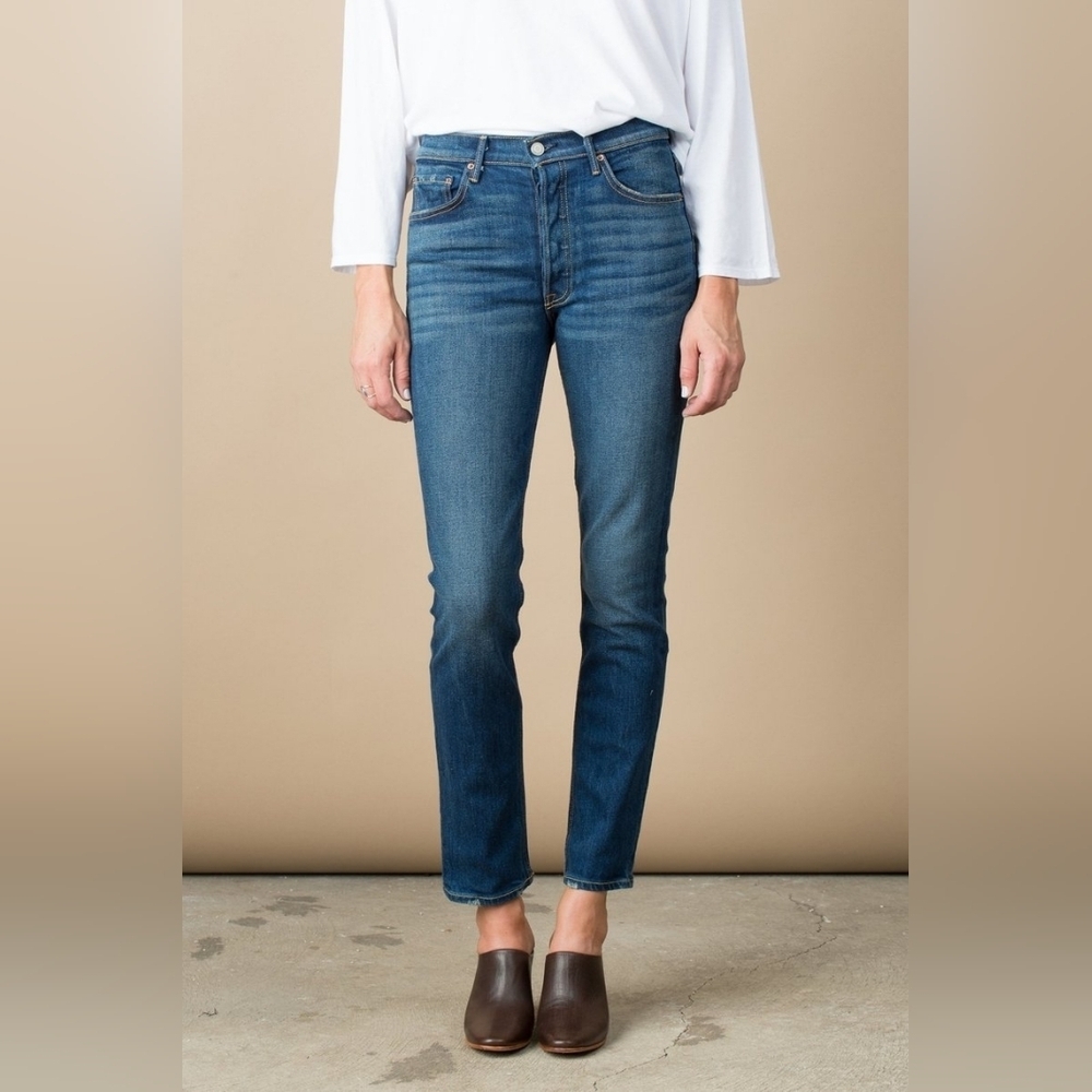 GRLFRND Karolina Jeans in Joan Jett, Classic Cropped Ankle Straight Leg, Size 30